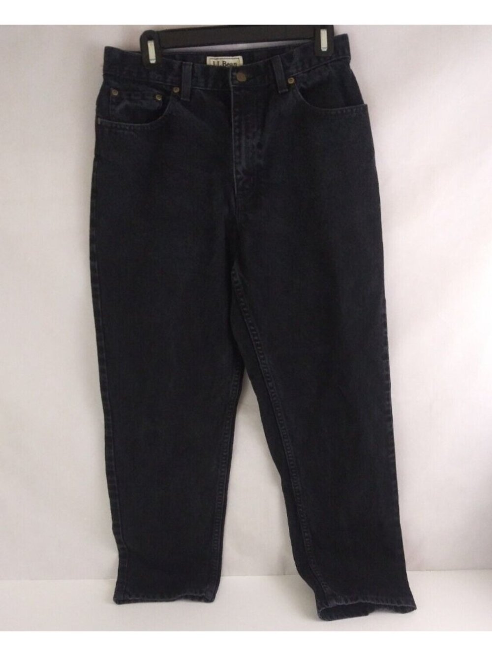 L.L. Bean Classic Fit Midnight Black Low Rise Straight Leg Jeans Size 12